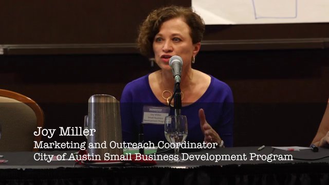 Video Footage - Joy Miller, Marketing and Outreach Coordinator, City of Austin Small Business Development Program